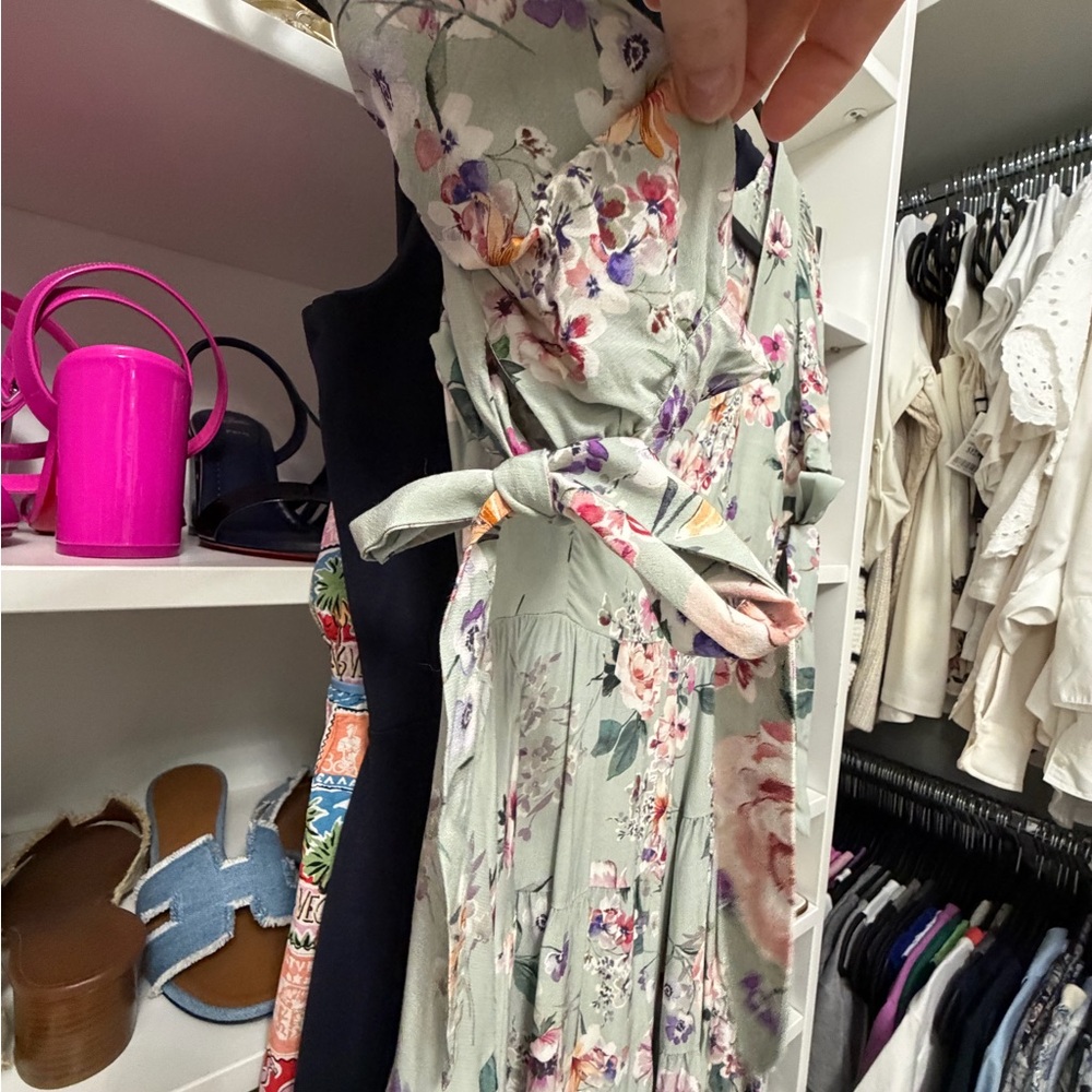 Yumi Kim Denise Mint Floral Mini Dress XS - Picture 4 of 5